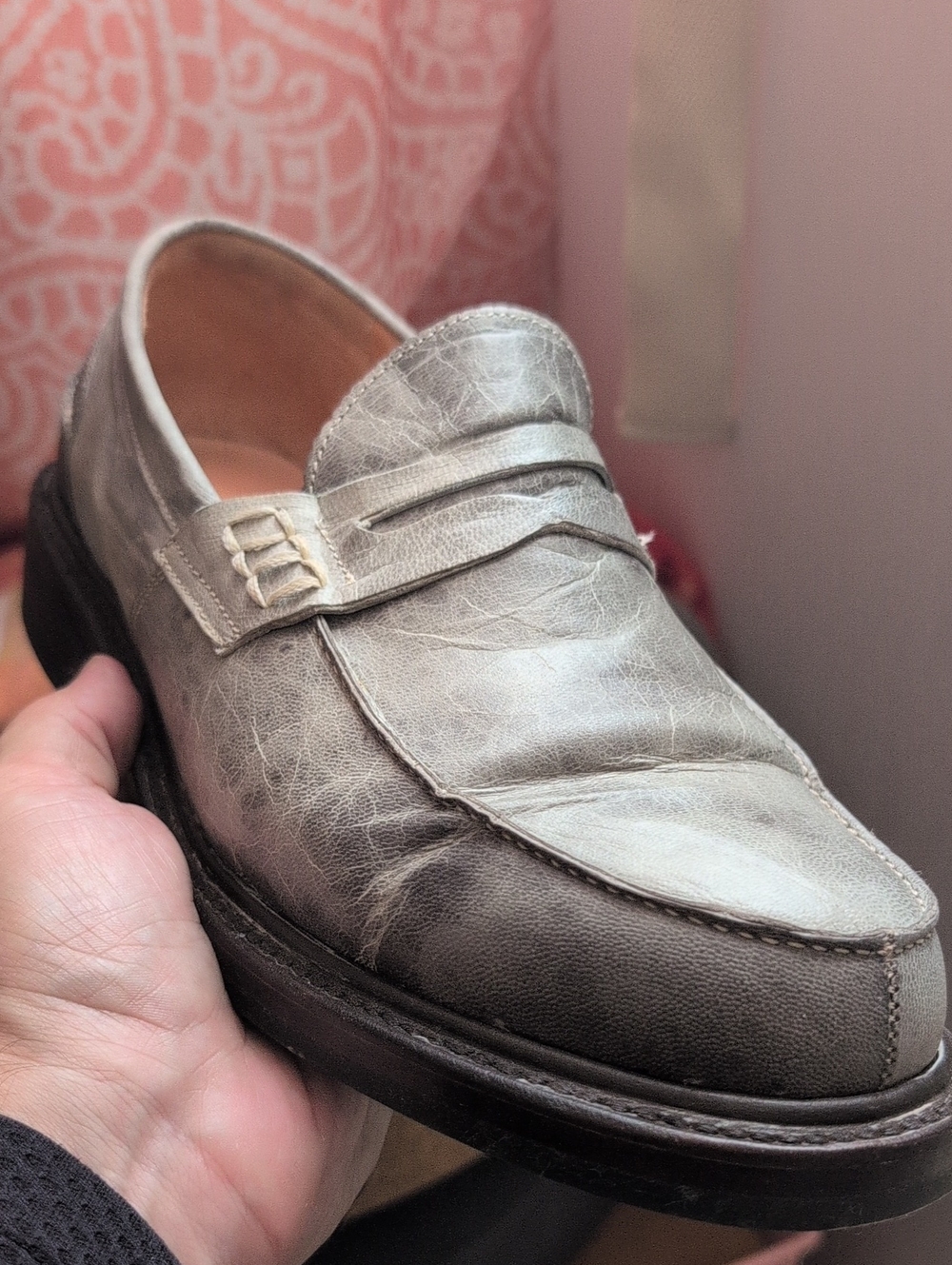 Men's Unmarked All Season Leather Penny Loafers with Dainite Soles